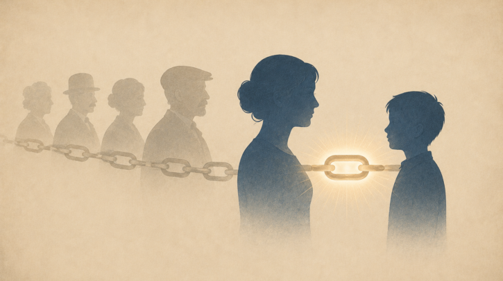 Illustration of Norwegian citizenship passing only from a parent, not distant ancestors