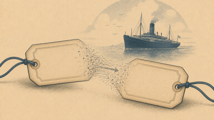 Illustration of a Norwegian surname changing spelling during immigration to America